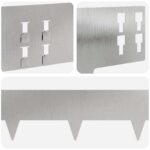 vidaXL Obrubník trávnika 10 pcs 100 x 15 cm Oceľ Strieborná – Obrázok 7