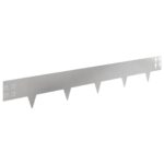 vidaXL Obrubník trávnika 50 pcs 100 x 15 cm Oceľ Strieborná – Obrázok 2