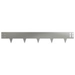 vidaXL Obrubník trávnika 10 pcs 100 x 15 cm Oceľ Strieborná – Obrázok 5