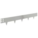 vidaXL Obrubník trávnika 10 pcs 100 x 15 cm Oceľ Strieborná – Obrázok 6