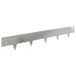 vidaXL Obrubník trávnika 50 pcs 100 x 15 cm Oceľ Strieborná – Obrázok 2