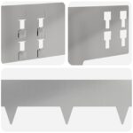 vidaXL Obrubník trávnika 50 pcs 100 x 15 cm Oceľ Strieborná – Obrázok 7
