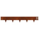 vidaXL Obrubník trávnika 50 pcs 100 x 15 cm Oceľ Hrdzavý – Obrázok 6