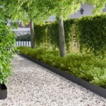 vidaXL Obrubník trávnika 20 pcs 100 x 20 cm Oceľ Čierna