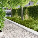 vidaXL Obrubník trávnika 20 pcs 100 x 20 cm Oceľ Biela