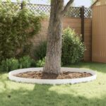 vidaXL Obrubník trávnika 50 pcs 100 x 20 cm Oceľ Biela – Obrázok 4