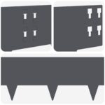 vidaXL Obrubník trávnika 20 pcs 100 x 20 cm Oceľ Antracitová – Obrázok 7