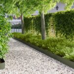 vidaXL Obrubník trávnika 10 pcs 100 x 20 cm Oceľ Olivovo zelená