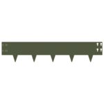 vidaXL Obrubník trávnika 10 pcs 100 x 20 cm Oceľ Olivovo zelená – Obrázok 5