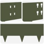 vidaXL Obrubník trávnika 30 pcs 100 x 20 cm Oceľ Olivovo zelená – Obrázok 7