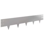 vidaXL Obrubník trávnika 10 pcs 100 x 20 cm Oceľ Strieborná – Obrázok 2