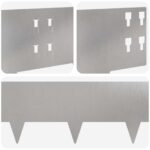 vidaXL Obrubník trávnika 20 pcs 100 x 20 cm Oceľ Strieborná – Obrázok 7