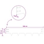 vidaXL Obrubník trávnika 20 pcs 100 x 20 cm Oceľ Strieborná – Obrázok 9