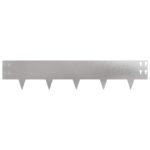 vidaXL Obrubník trávnika 50 pcs 100 x 20 cm Oceľ Strieborná – Obrázok 5