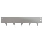 vidaXL Obrubník trávnika 30 pcs 100 x 20 cm Oceľ Strieborná – Obrázok 5
