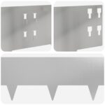 vidaXL Obrubník trávnika 30 pcs 100 x 20 cm Oceľ Strieborná – Obrázok 7
