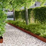 vidaXL Obrubník trávnika 20 pcs 100 x 20 cm Oceľ Hrdzavý