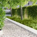 vidaXL Obrubník trávnika 10 pcs 100 x 25 cm Oceľ Biela