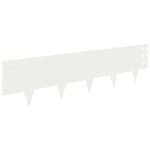 vidaXL Obrubník trávnika 30 pcs 100 x 25 cm Oceľ Biela – Obrázok 2