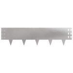 vidaXL Obrubník trávnika 30 pcs 100 x 25 cm Oceľ Strieborná – Obrázok 5