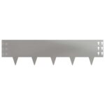vidaXL Obrubník trávnika 20 pcs 100 x 25 cm Oceľ Strieborná – Obrázok 5