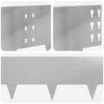 vidaXL Obrubník trávnika 20 pcs 100 x 25 cm Oceľ Strieborná – Obrázok 7