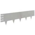vidaXL Obrubník trávnika 30 pcs 100 x 25 cm Oceľ Strieborná – Obrázok 6