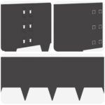vidaXL Obrubník trávnika 10 pcs 100 x 30 cm Oceľ Čierna – Obrázok 7