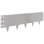 vidaXL Obrubník trávnika 20 pcs 100 x 30 cm Oceľ Strieborná – Obrázok 6