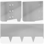 vidaXL Obrubník trávnika 10 pcs 100 x 30 cm Oceľ Strieborná – Obrázok 7