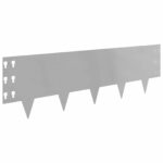 vidaXL Obrubník trávnika 20 pcs 100 x 30 cm Oceľ Strieborná – Obrázok 6