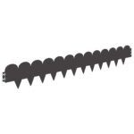 vidaXL Obrubník trávnika 10 pcs 103 x 15 cm Oceľ Čierna – Obrázok 2