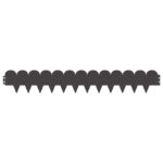 vidaXL Obrubník trávnika 10 pcs 103 x 15 cm Oceľ Čierna – Obrázok 5