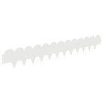 vidaXL Obrubník trávnika 10 pcs 103 x 15 cm Oceľ Biela – Obrázok 6