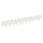 vidaXL Obrubník trávnika 50 pcs 103 x 15 cm Oceľ Biela – Obrázok 2