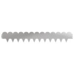 vidaXL Obrubník trávnika 10 pcs 103 x 15 cm Oceľ Strieborná – Obrázok 5