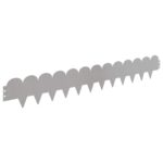 vidaXL Obrubník trávnika 10 pcs 103 x 15 cm Oceľ Strieborná – Obrázok 6