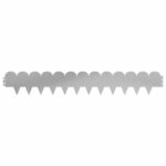 vidaXL Obrubník trávnika 30 pcs 103 x 15 cm Oceľ Strieborná – Obrázok 5