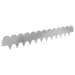 vidaXL Obrubník trávnika 50 pcs 103 x 15 cm Oceľ Strieborná – Obrázok 2