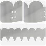 vidaXL Obrubník trávnika 50 pcs 103 x 15 cm Oceľ Strieborná – Obrázok 7