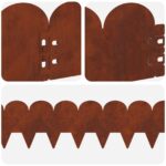 vidaXL Obrubník trávnika 30 pcs 103 x 15 cm Oceľ Hrdzavý – Obrázok 8