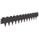 vidaXL Obrubník trávnika 30 pcs 103 x 20 cm Oceľ Čierna – Obrázok 6