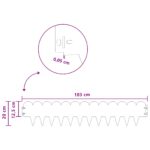vidaXL Obrubník trávnika 10 pcs 103 x 20 cm Oceľ Biela – Obrázok 9