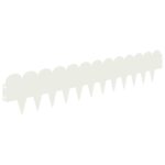 vidaXL Obrubník trávnika 20 pcs 103 x 20 cm Oceľ Biela – Obrázok 2