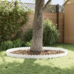 vidaXL Obrubník trávnika 20 pcs 103 x 20 cm Oceľ Biela – Obrázok 4