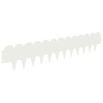 vidaXL Obrubník trávnika 20 pcs 103 x 20 cm Oceľ Biela – Obrázok 6