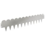 vidaXL Obrubník trávnika 20 pcs 103 x 20 cm Oceľ Strieborná – Obrázok 2
