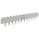vidaXL Obrubník trávnika 20 pcs 103 x 20 cm Oceľ Strieborná – Obrázok 6