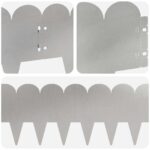 vidaXL Obrubník trávnika 20 pcs 103 x 20 cm Oceľ Strieborná – Obrázok 7
