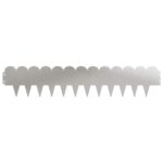 vidaXL Obrubník trávnika 30 pcs 103 x 20 cm Oceľ Strieborná – Obrázok 5